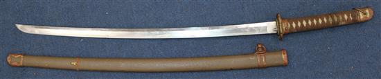 A Japanese WWII naval katana,